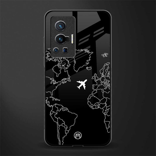 airplane flying wanderlust glass case for vivo x70 pro image