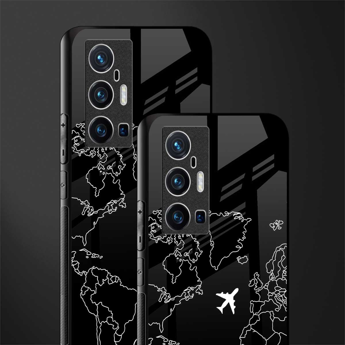 airplane flying wanderlust glass case for vivo x70 pro plus image-2