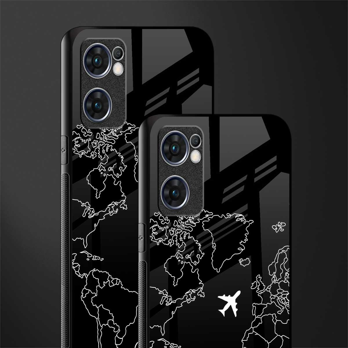 airplane flying wanderlust glass case for oppo reno7 5g image-2