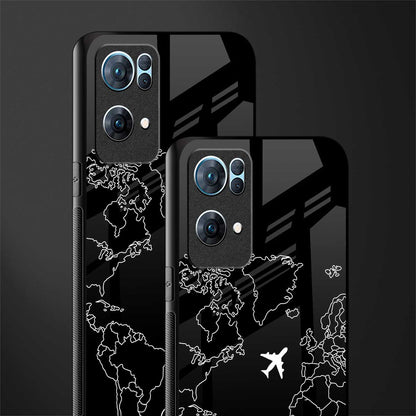 airplane flying wanderlust glass case for oppo reno7 pro 5g image-2