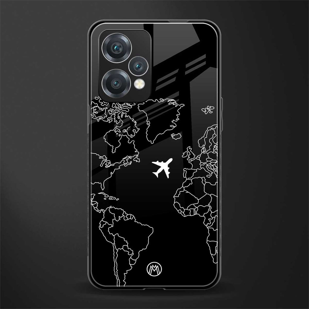 airplane flying wanderlust back phone cover | glass case for realme 9 pro 5g