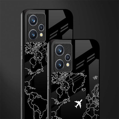 airplane flying wanderlust glass case for realme 9 4g image-2