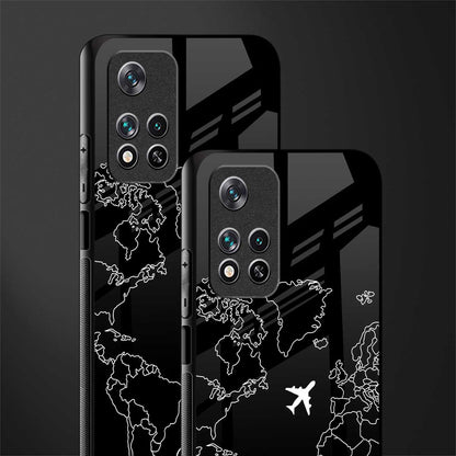 airplane flying wanderlust glass case for xiaomi 11i 5g image-2
