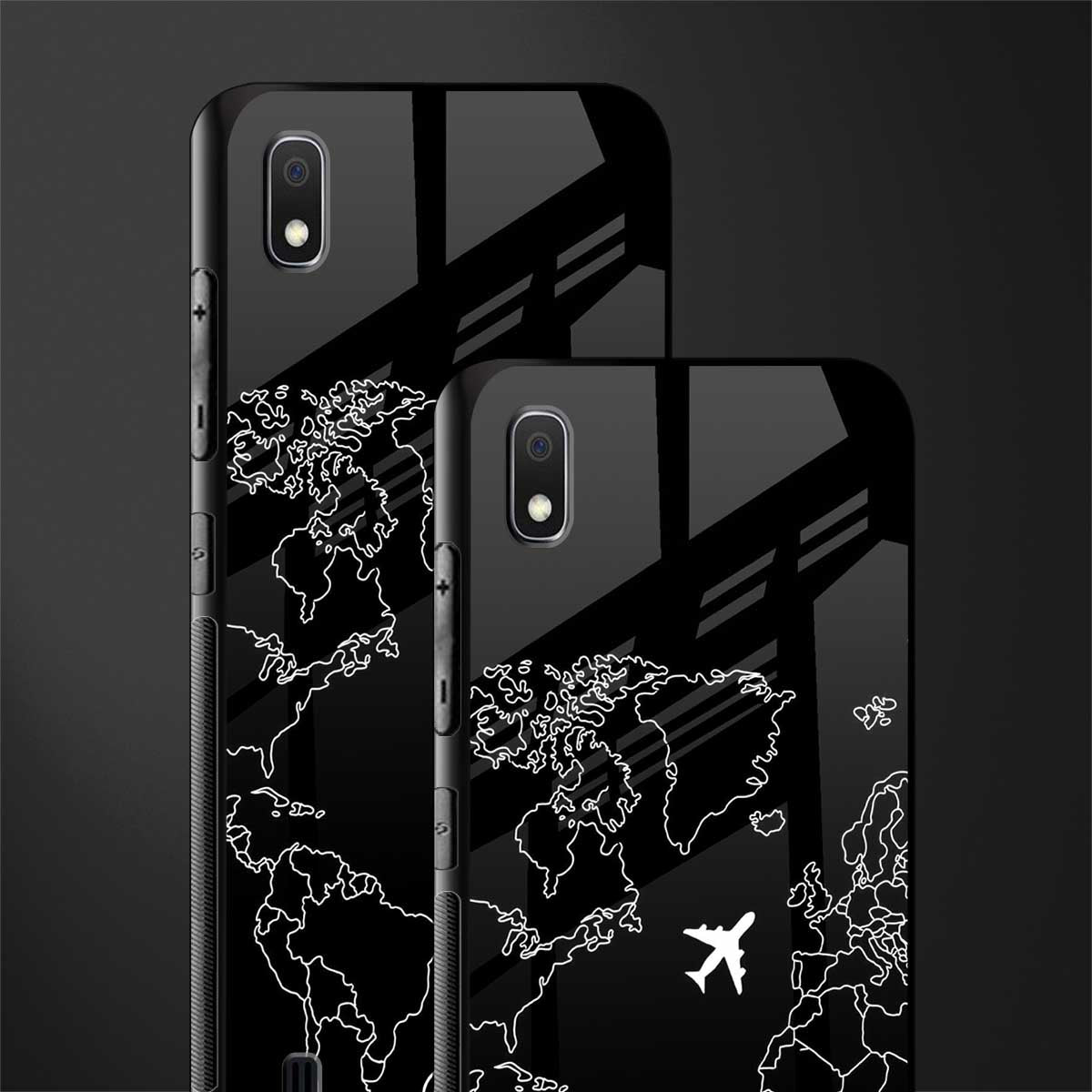 airplane flying wanderlust glass case for samsung galaxy a10 image-2