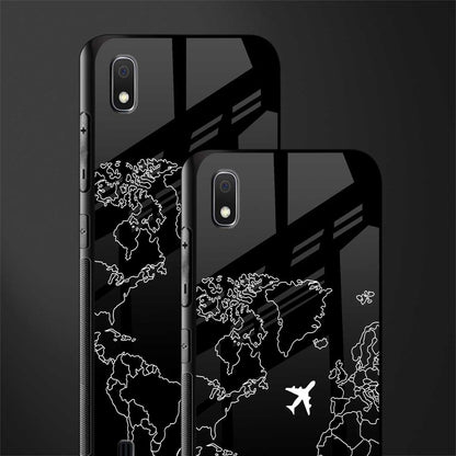 airplane flying wanderlust glass case for samsung galaxy a10 image-2