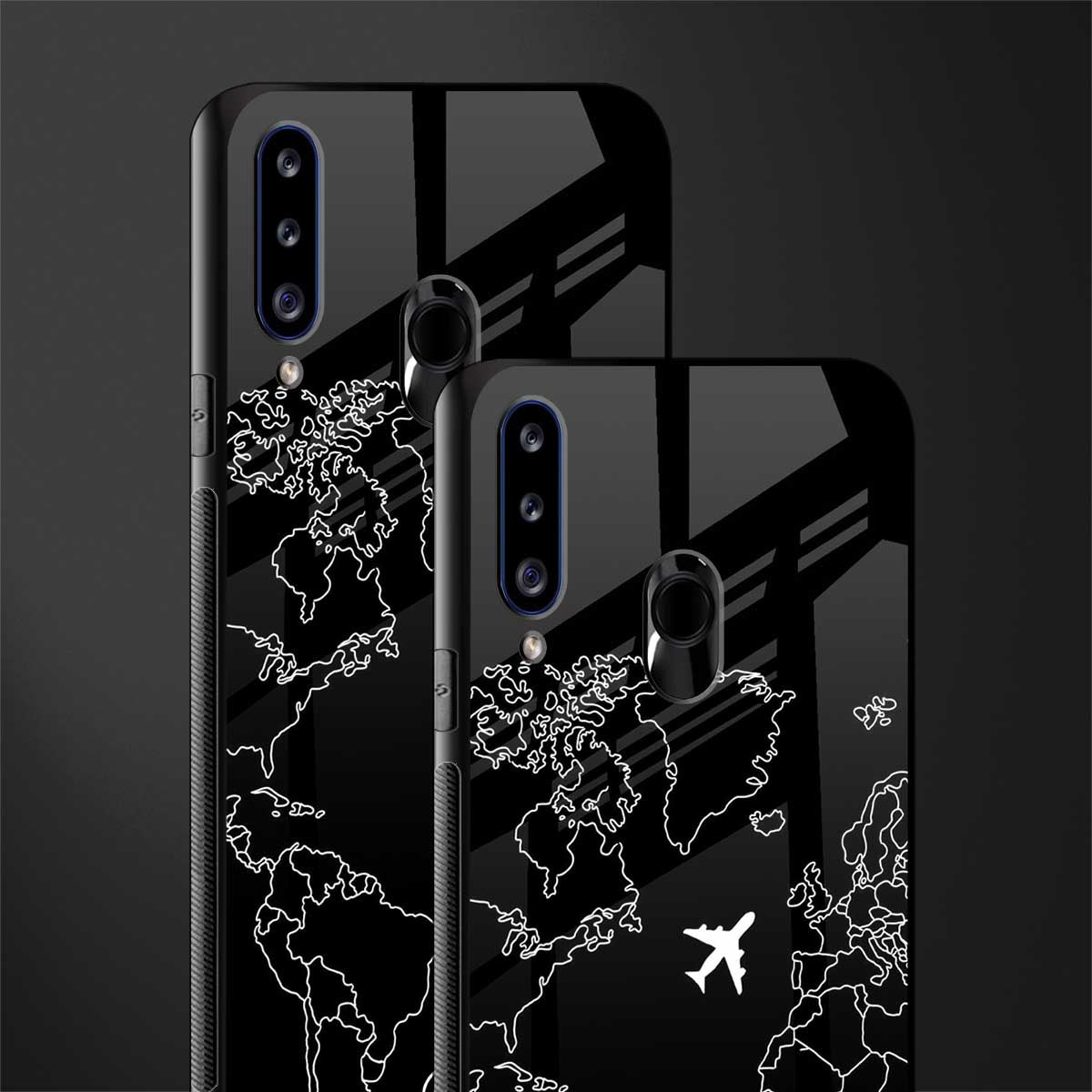 airplane flying wanderlust glass case for samsung galaxy a20s image-2