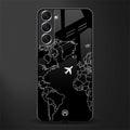 airplane flying wanderlust glass case for samsung galaxy s21 fe 5g image