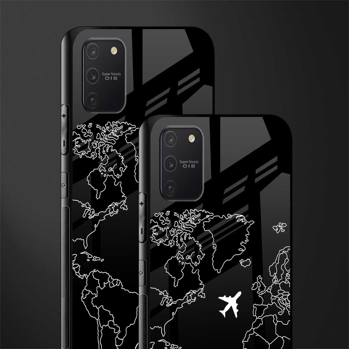 airplane flying wanderlust glass case for samsung galaxy a91 image-2