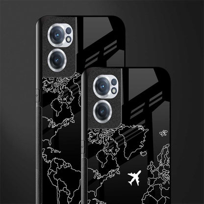 airplane flying wanderlust glass case for oneplus nord ce 2 5g image-2