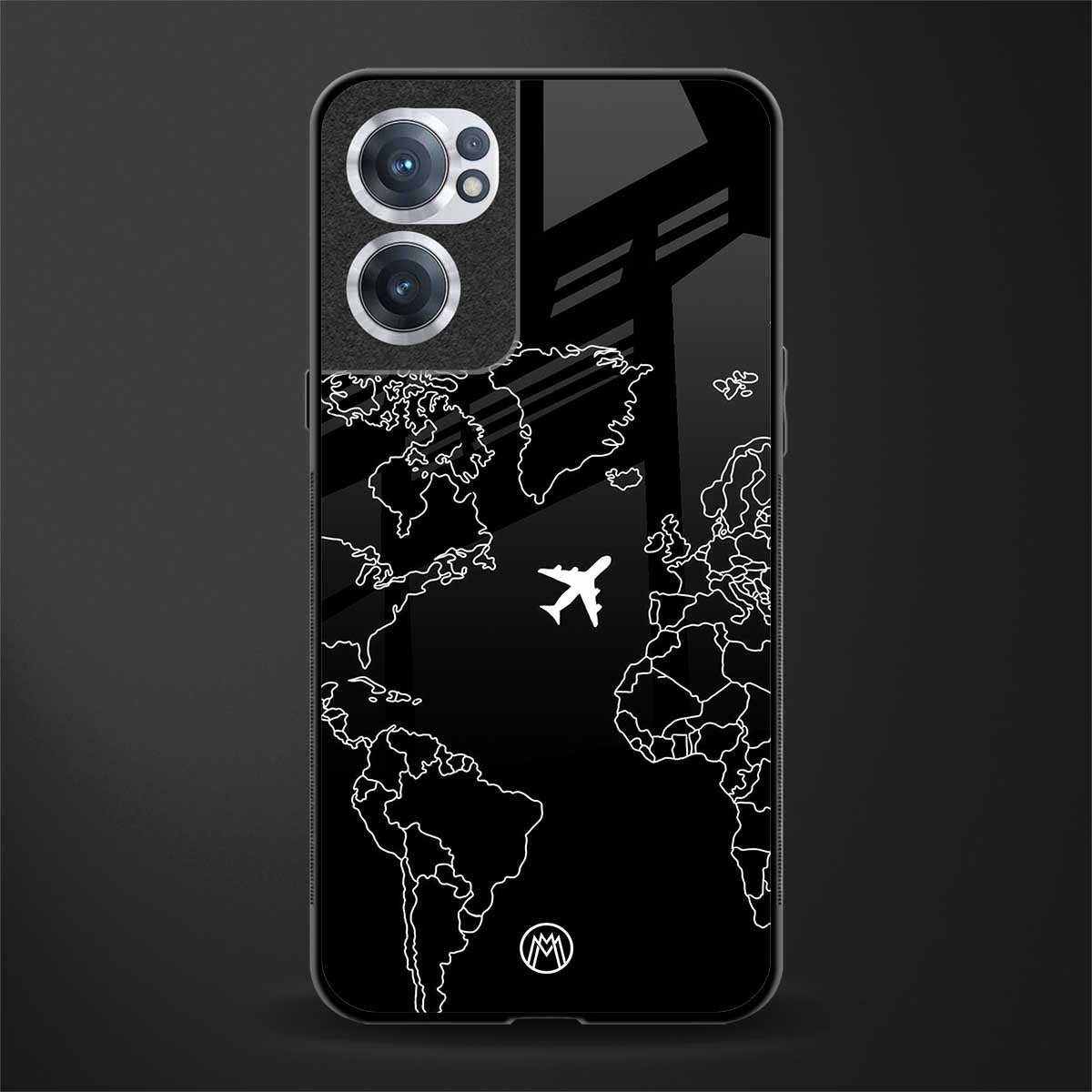 airplane flying wanderlust glass case for oneplus nord ce 2 5g image