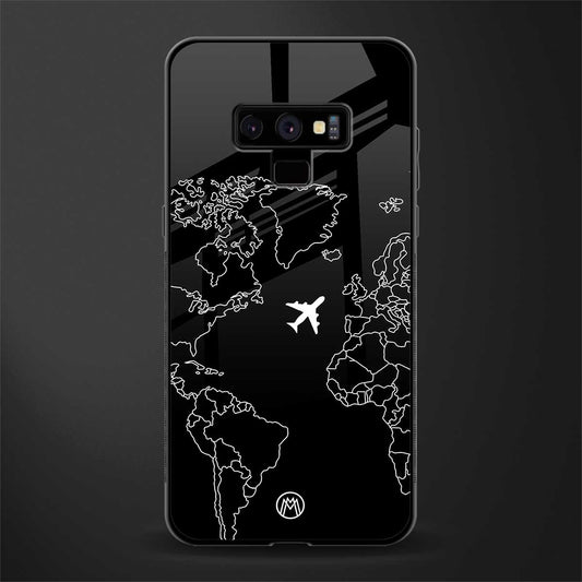 airplane flying wanderlust glass case for samsung galaxy note 9 image