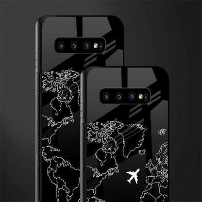 airplane flying wanderlust glass case for samsung galaxy s10 image-2