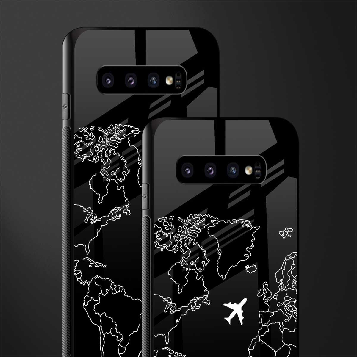 airplane flying wanderlust glass case for samsung galaxy s10 plus image-2