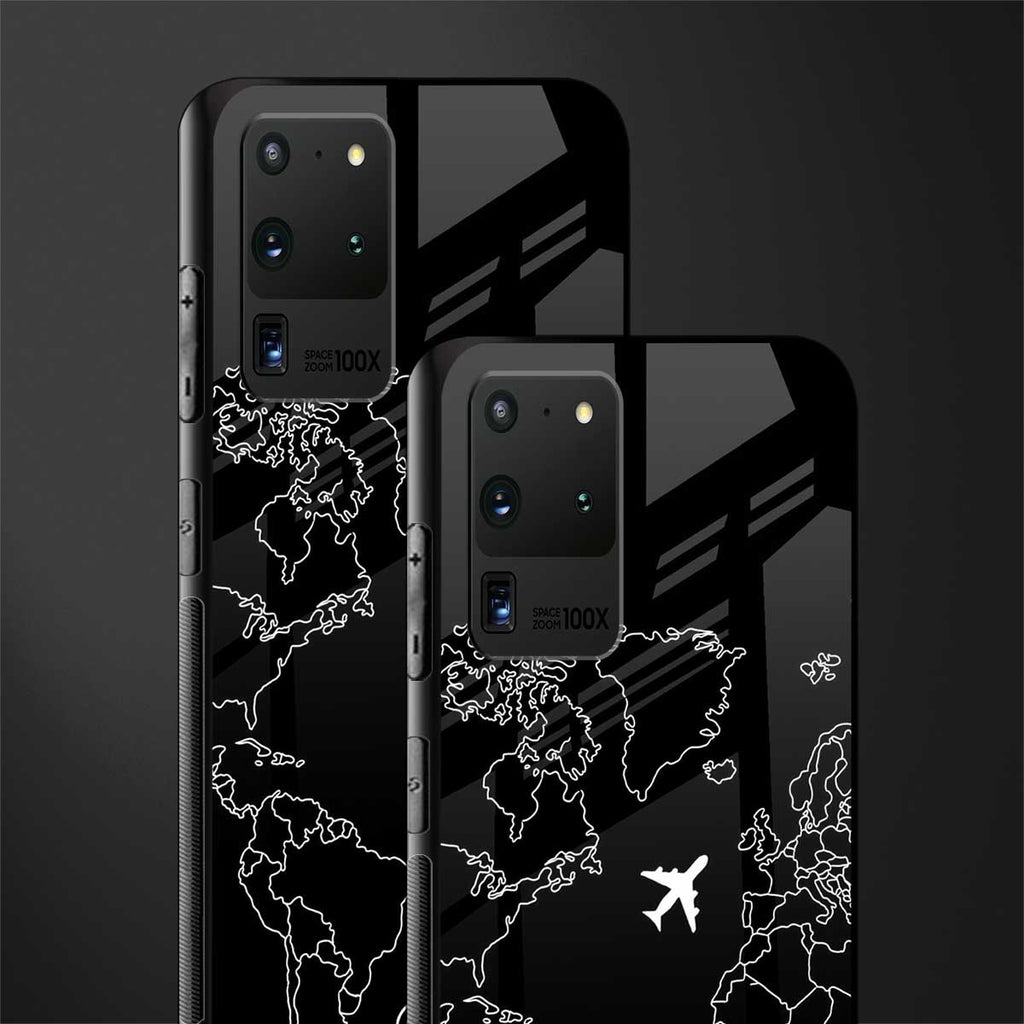 airplane flying wanderlust glass case for samsung galaxy s20 ultra image-2