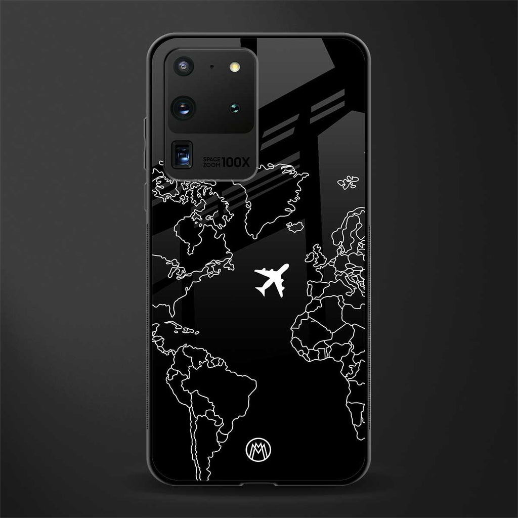 airplane flying wanderlust glass case for samsung galaxy s20 ultra image
