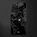 airplane flying wanderlust glass case for samsung galaxy s20 ultra image