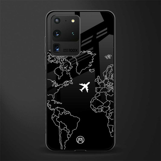 airplane flying wanderlust glass case for samsung galaxy s20 ultra image