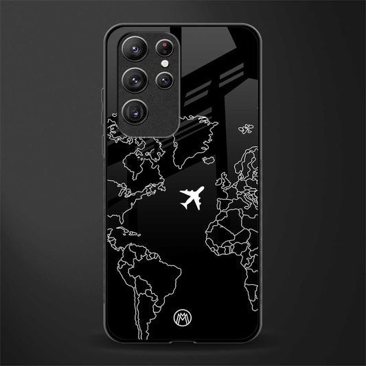 airplane flying wanderlust glass case for samsung galaxy s22 ultra 5g image