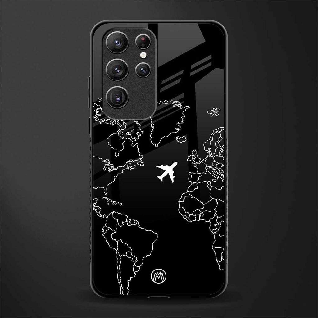 airplane flying wanderlust glass case for samsung galaxy s21 ultra image