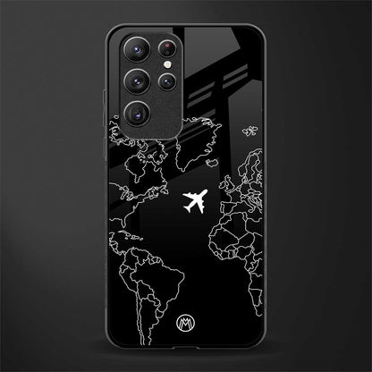 airplane flying wanderlust glass case for samsung galaxy s21 ultra image