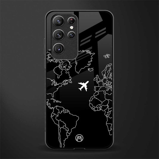 airplane flying wanderlust glass case for samsung galaxy s21 ultra image