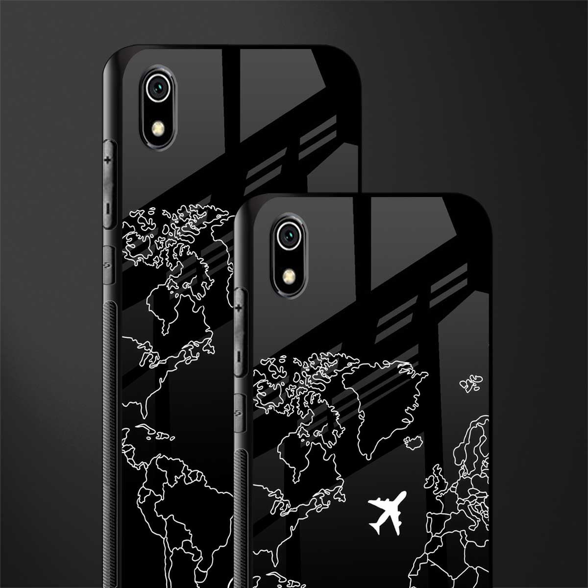 airplane flying wanderlust glass case for redmi 7a image-2