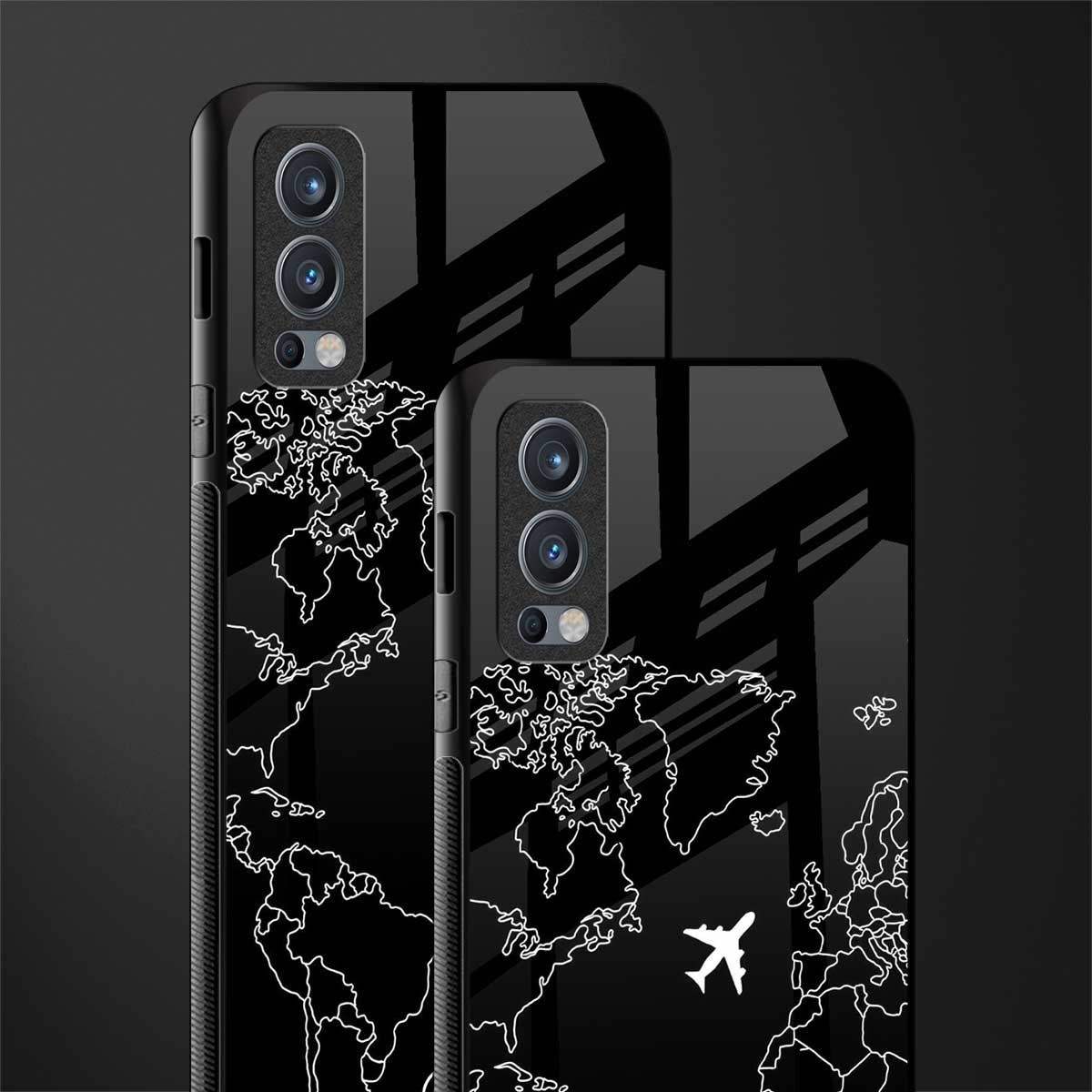 airplane flying wanderlust glass case for oneplus nord 2 5g image-2
