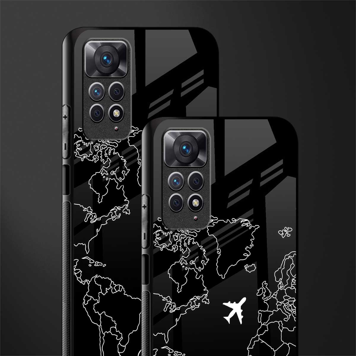 airplane flying wanderlust glass case for redmi note 11 pro image-2