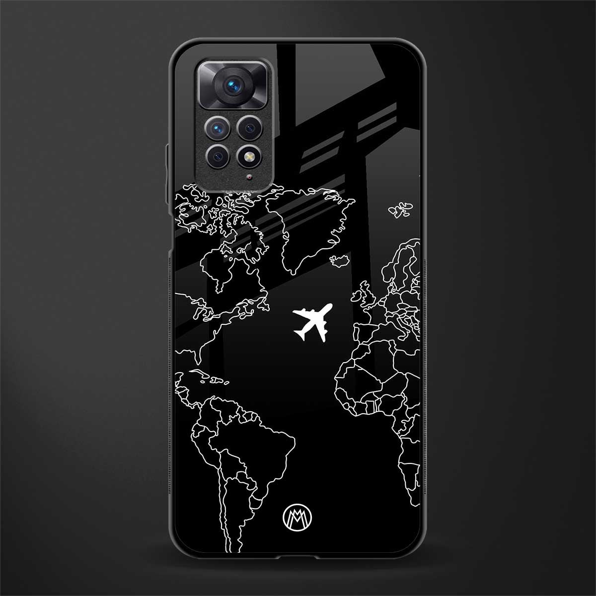 airplane flying wanderlust glass case for redmi note 11 pro image