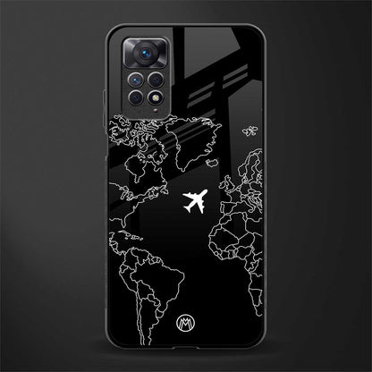 airplane flying wanderlust glass case for redmi note 11 pro image