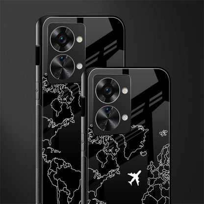 airplane flying wanderlust glass case for phone case | glass case for oneplus nord 2t 5g