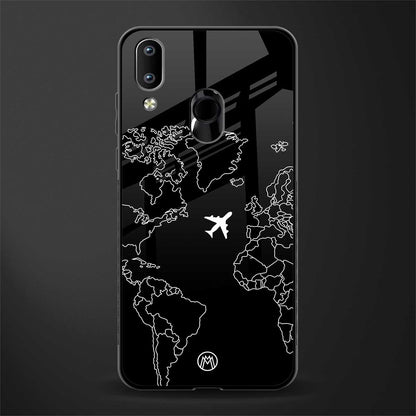 airplane flying wanderlust glass case for vivo y91 image