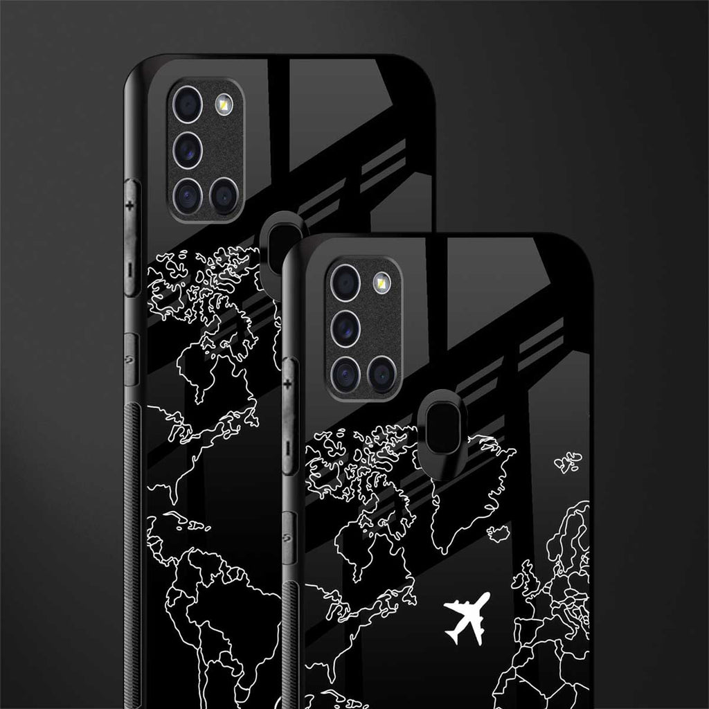 airplane flying wanderlust glass case for samsung galaxy a21s image-2