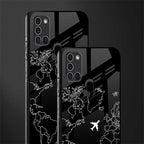 airplane flying wanderlust glass case for samsung galaxy a21s image-2