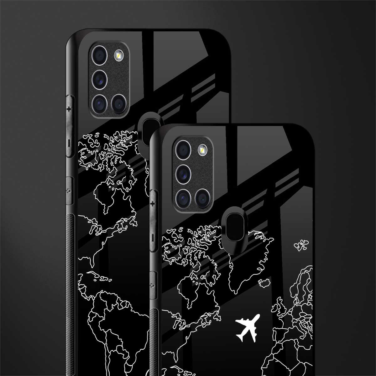 airplane flying wanderlust glass case for samsung galaxy a21s image-2