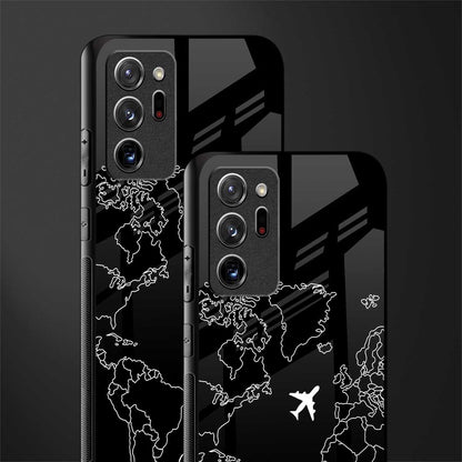 airplane flying wanderlust glass case for samsung galaxy note 20 ultra 5g image-2