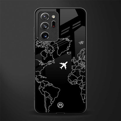 airplane flying wanderlust glass case for samsung galaxy note 20 ultra 5g image