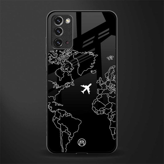 airplane flying wanderlust glass case for samsung galaxy note 20 image