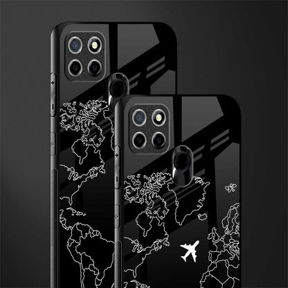 airplane flying wanderlust glass case for realme narzo 30a image-2