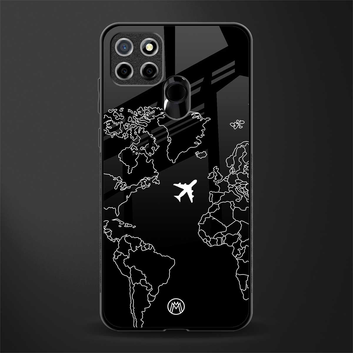 airplane flying wanderlust glass case for realme narzo 30a image