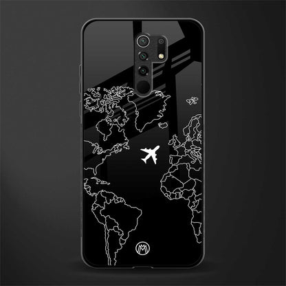 airplane flying wanderlust glass case for poco m2 image