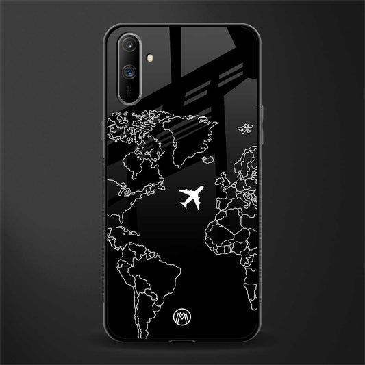 airplane flying wanderlust glass case for realme c3 image