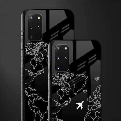 airplane flying wanderlust glass case for samsung galaxy s20 plus image-2