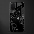 airplane flying wanderlust glass case for samsung galaxy s20 plus image