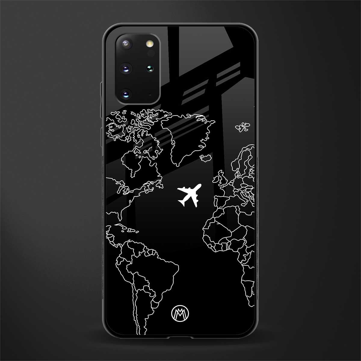 airplane flying wanderlust glass case for samsung galaxy s20 plus image
