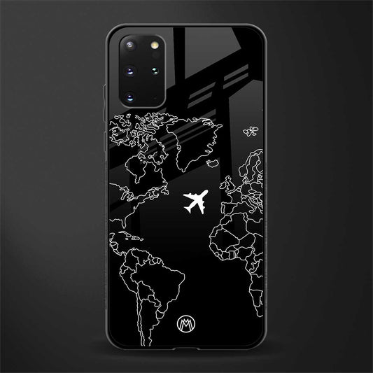 airplane flying wanderlust glass case for samsung galaxy s20 plus image