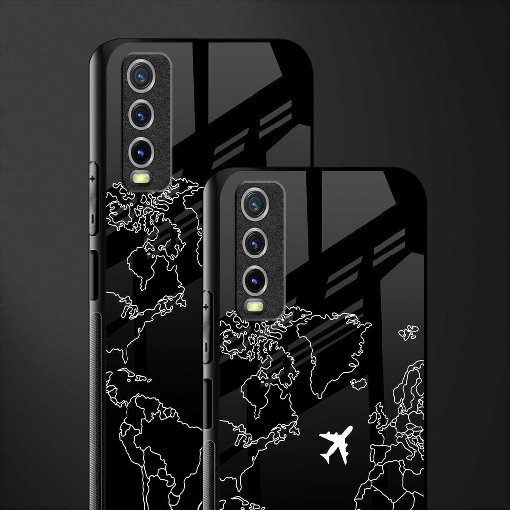 airplane flying wanderlust glass case for vivo y20i vivo y20t image-2