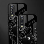 airplane flying wanderlust glass case for vivo y20i vivo y20t image-2