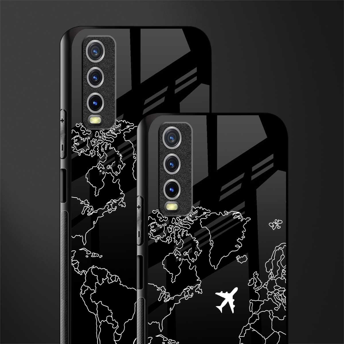 airplane flying wanderlust glass case for vivo y20i vivo y20t image-2