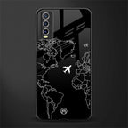 airplane flying wanderlust glass case for vivo y20i vivo y20t image